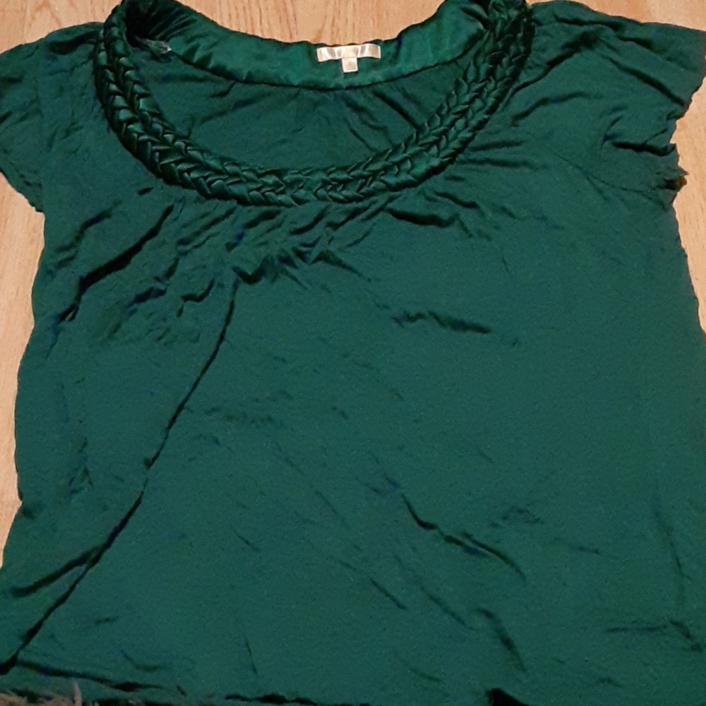 Turquoise braided shirt